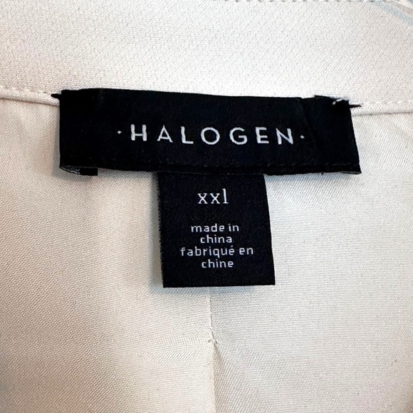 HALOGEN Womens Plus Patch Pocket Cropped Boxy Fit Jacket Ivory Size XXL - Picture 12 of 13
